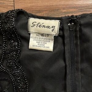 Stenay Vintage Black Sequin Beaded Top Size S